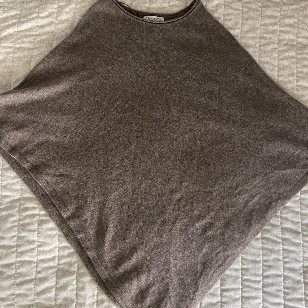 Rachel Zoe Cashmere Poncho in Taupe